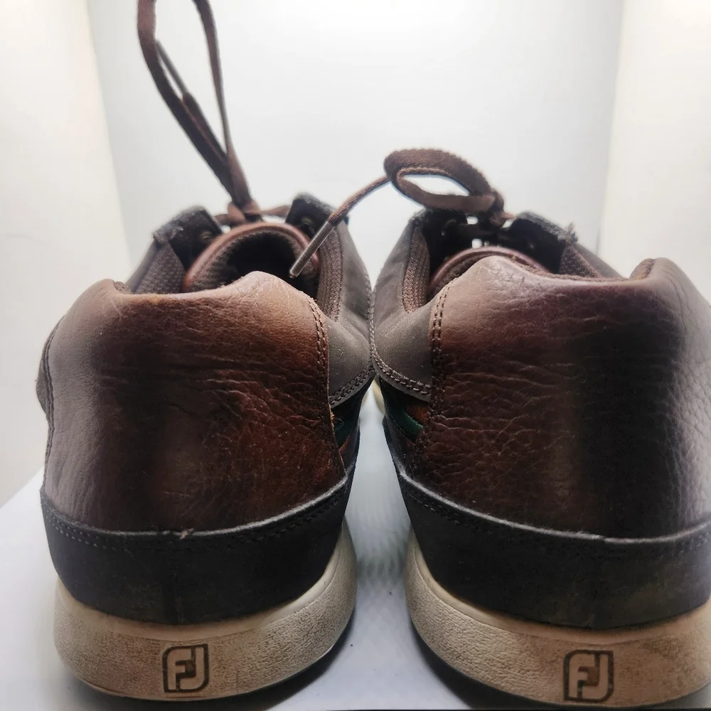 FootJoy 54275 FJ Contour‎ Casual Brown Leather Lace-Up Golf Shoes Men's US 11 W9